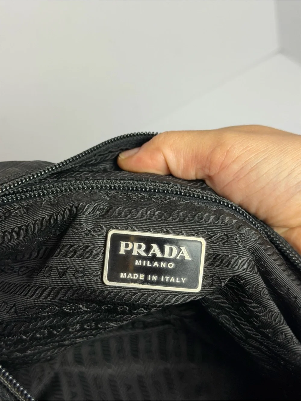 Prada Tessuto Black Nylon Messenger Bag
